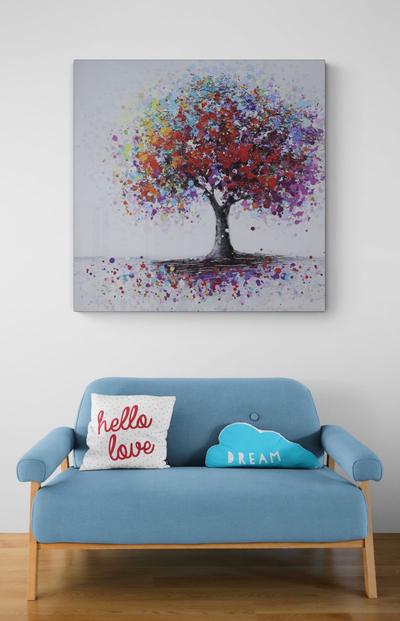 Abstract art tree canvas