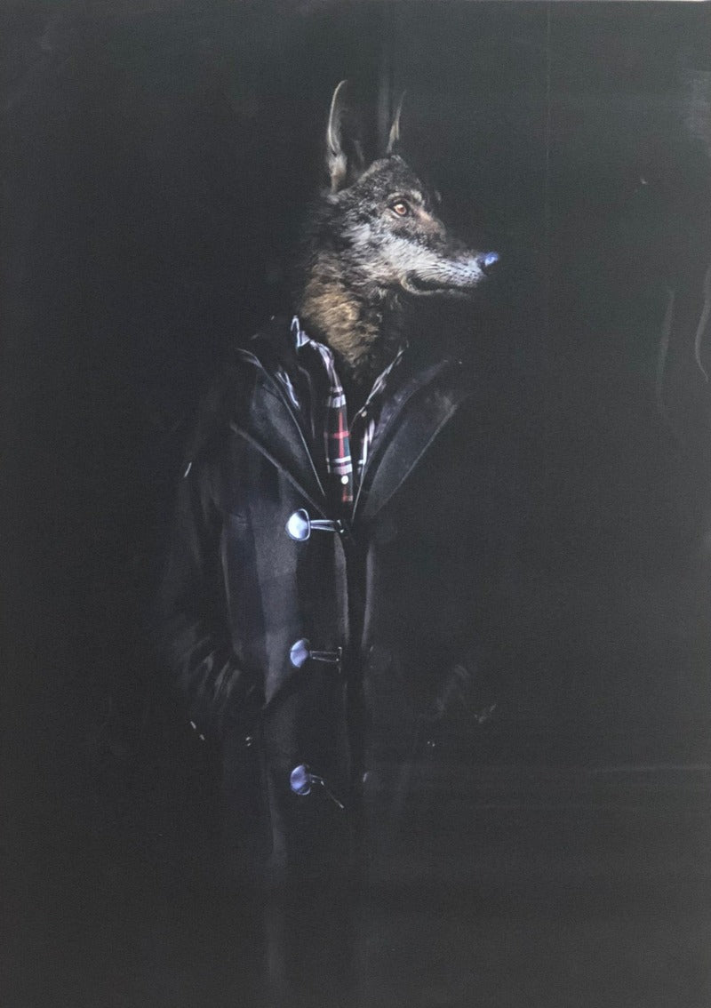 dog dressed in clothes print - Classy Canvas Designs