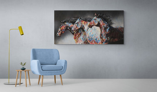 horse canvas for the living room