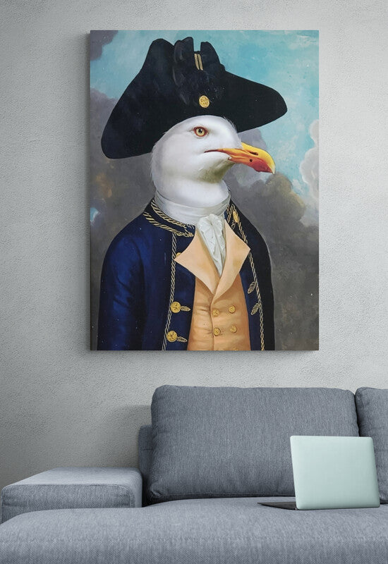 duck dressed in clothes painting