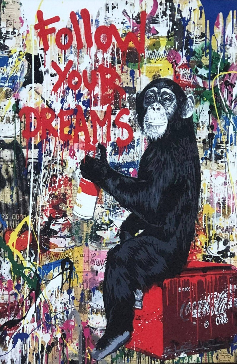 Bansky follow your dreams - Classy Canvas Designs
