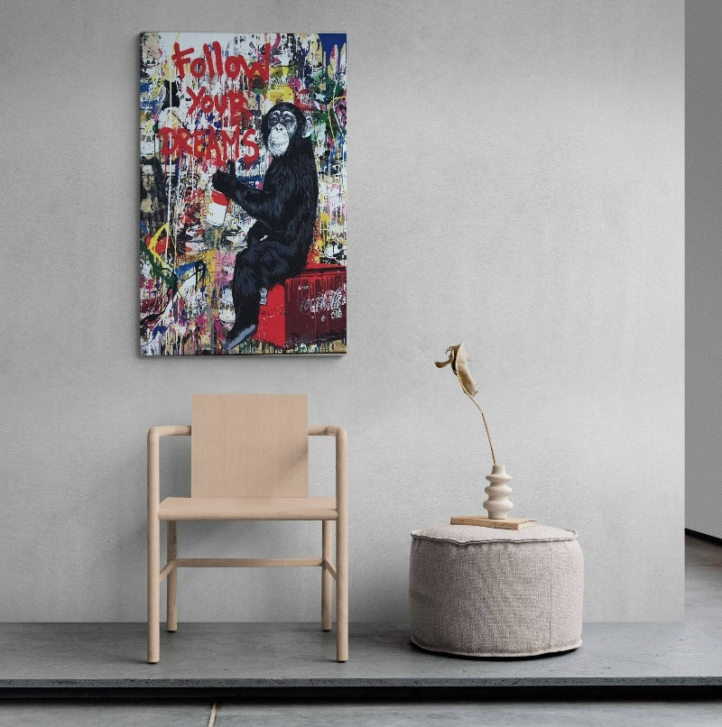 Bansky canvas print- Classy Canvas Designs