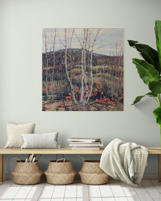 A.Y. Jackson, group of seven print, Maple and birch, Canadian artist, canvas print, wrapped canvas wall art, wall decor for living room - Classy Canvas Designs