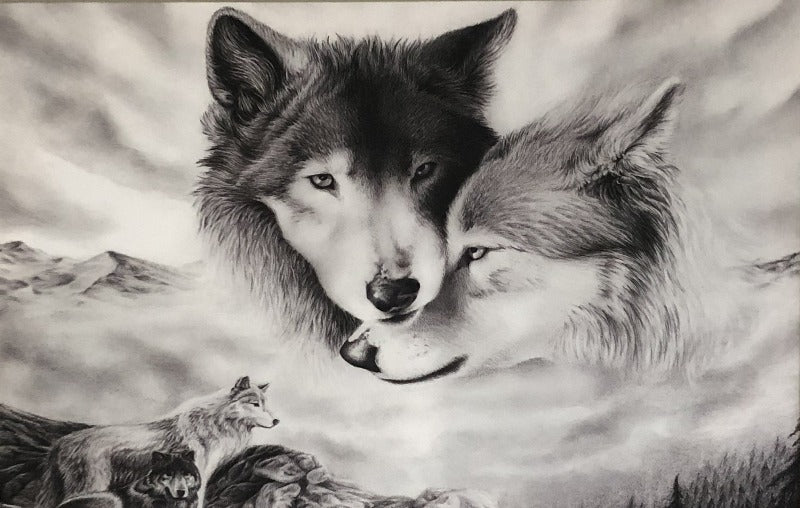 wolf canvas - Classy Canvas Designs