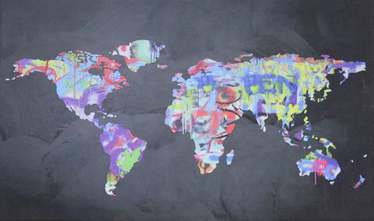 Canvas print of the map of the world - Classy Canvas Designs