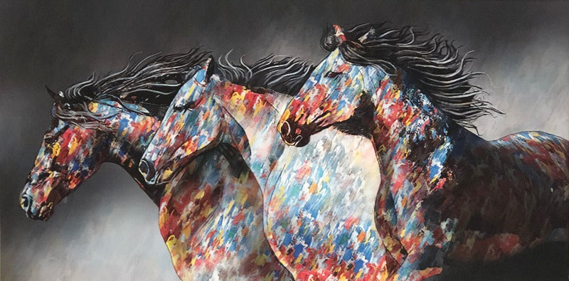 wild horses canvas