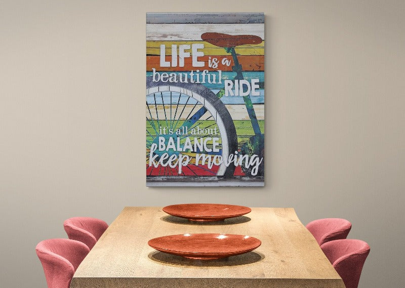 Life is a beautiful ride canvas- Classy Canvas Designs