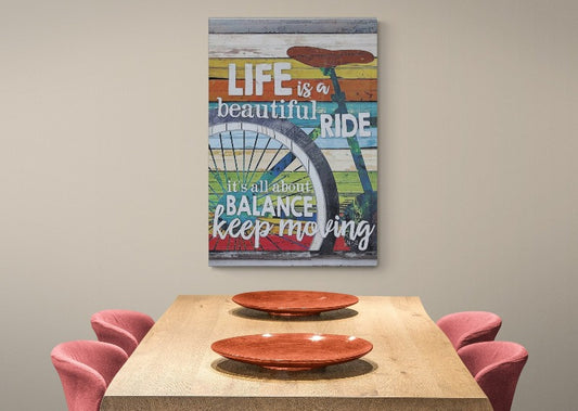 Life is a beautiful ride canvas- Classy Canvas Designs