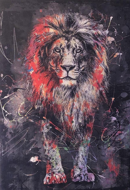 abstract lion canvas - Classy Canvas Designs