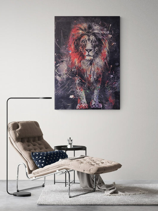 lion canvas art - Classy Canvas Designs