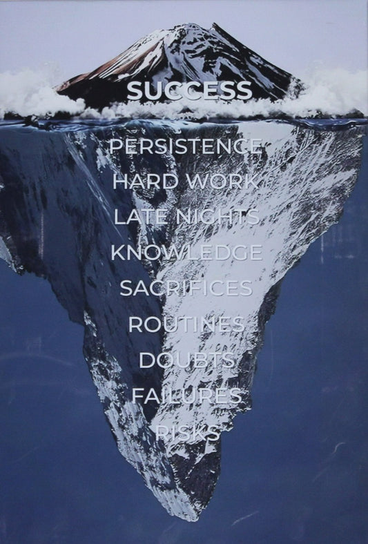 Motivational, inspirational, success canvas, “iceberg” - Classy Canvas Designs