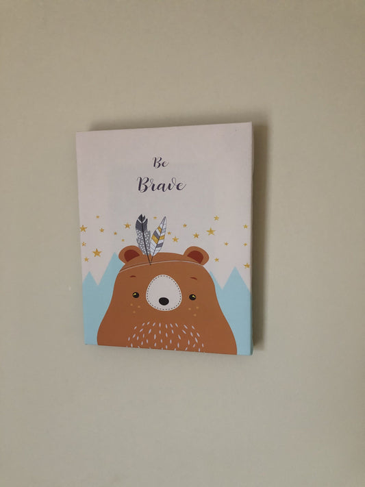 Nursery, canvas print, "be brave” - Classy Canvas Designs