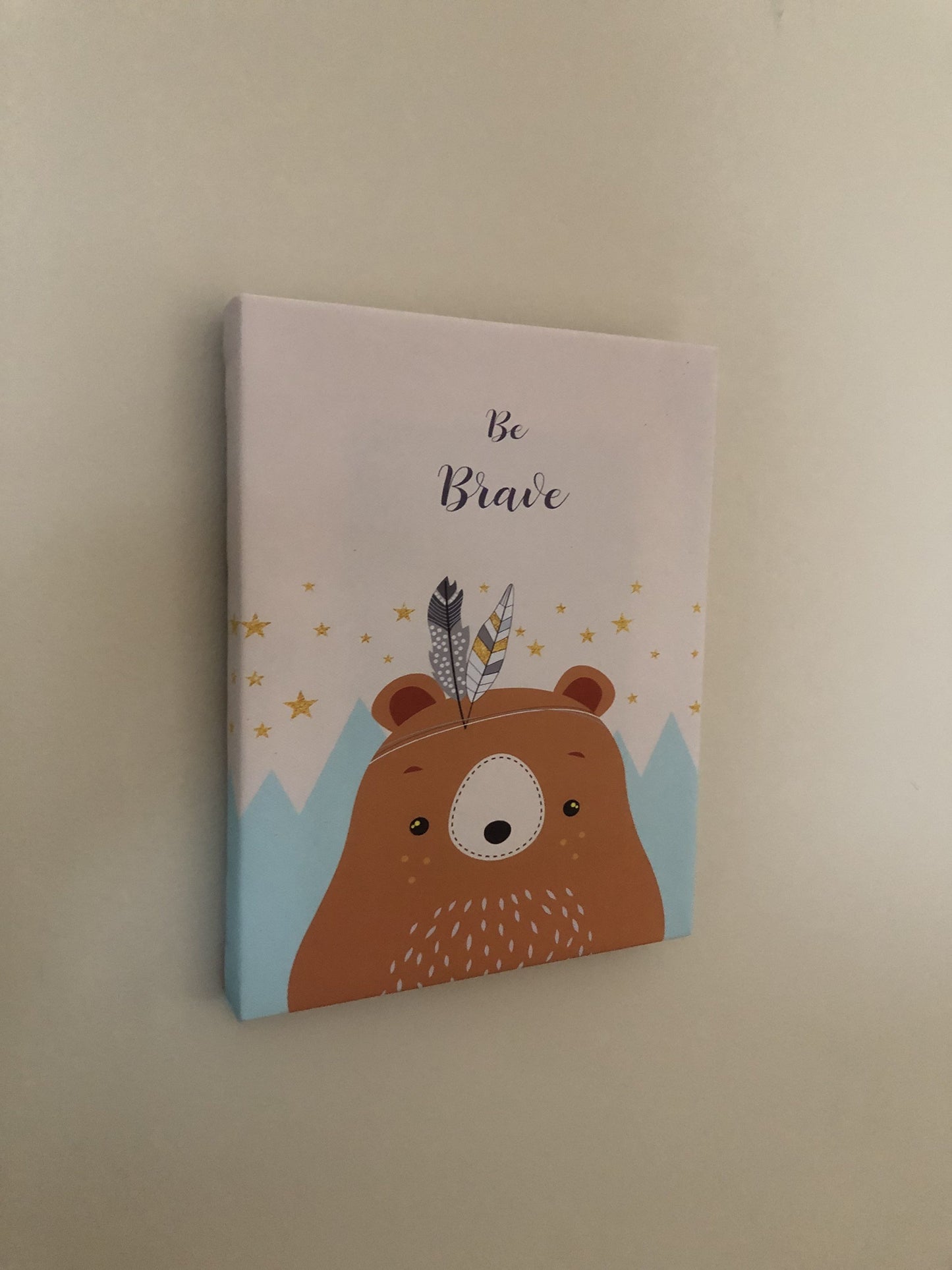 Nursery, canvas print, "be brave” - Classy Canvas Designs