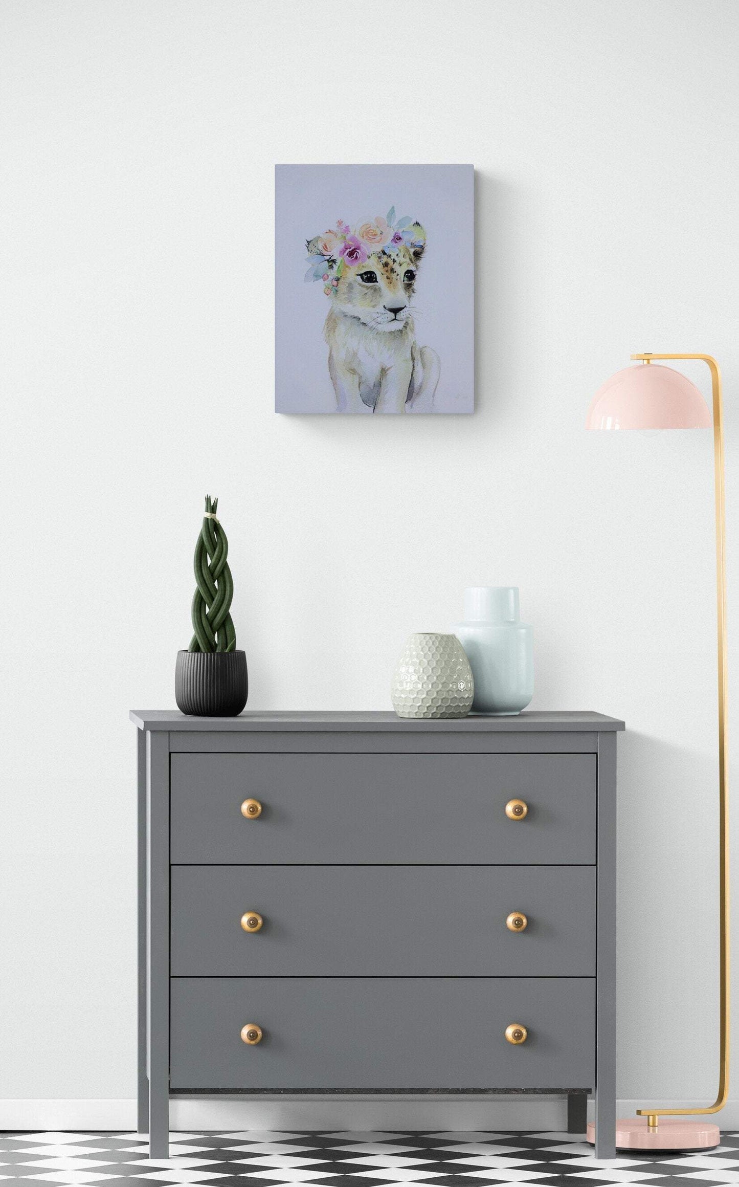 Nursery canvas print, home decor. "Cute tiger” - Classy Canvas Designs