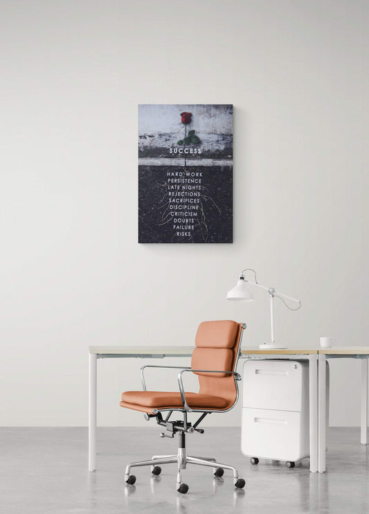 Success and motivational canvas print, “rose” - Classy Canvas Designs
