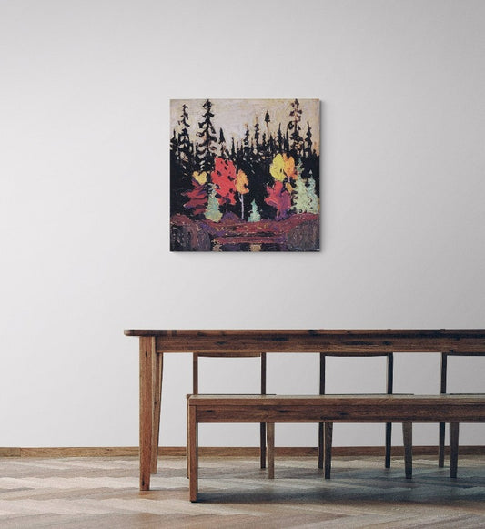 Tom Thomson, group of seven print, Spruce and Maple, Canadian artist, canvas wall art, Canvas print, canada wall decor, new apartment gift - Classy Canvas Designs