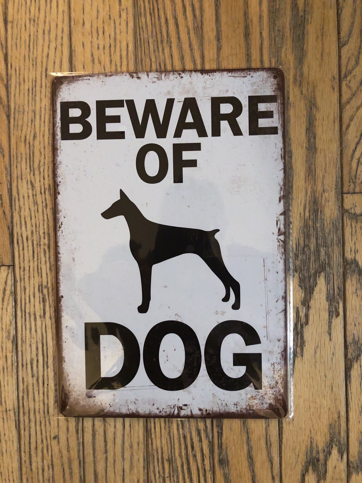 Vintage metal signs “Beware of dog” - Classy Canvas Designs