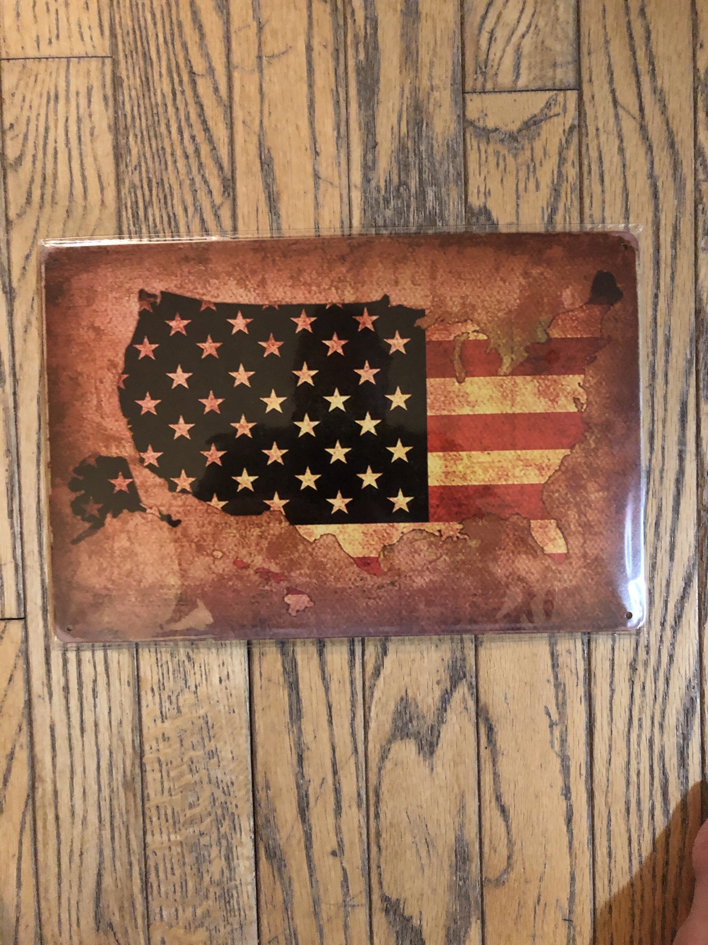 Vintage metal signs “USA flag” - Classy Canvas Designs