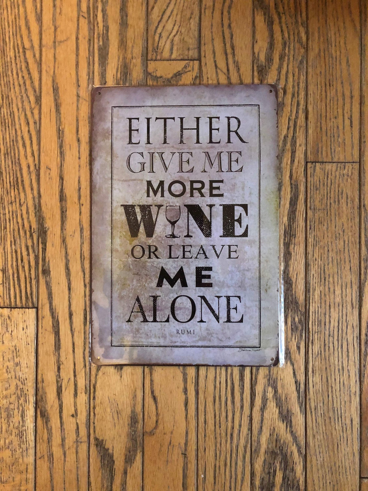 Vintage metal signs “Wine” - Classy Canvas Designs