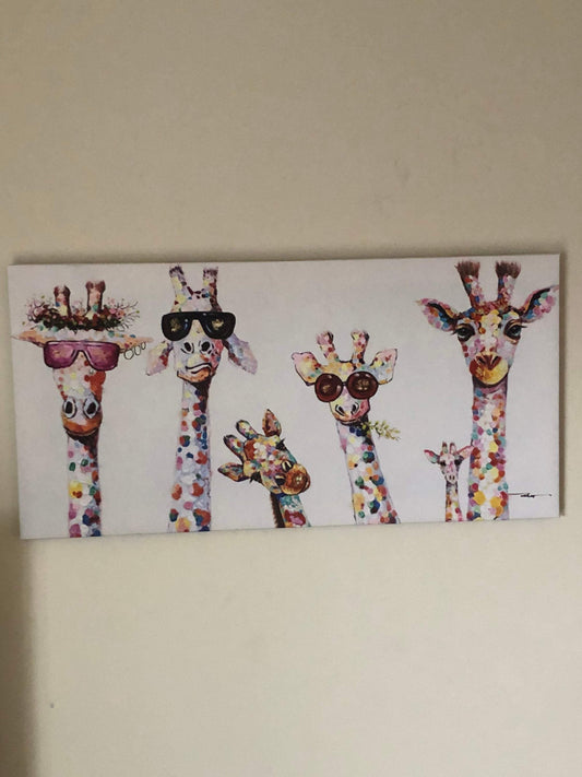 Wall decor, Canvas print “A family of giraffes” - Classy Canvas Designs