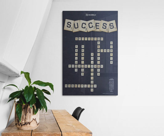 Wall decor, motivational canvas print “Scrabble game" - Classy Canvas Designs