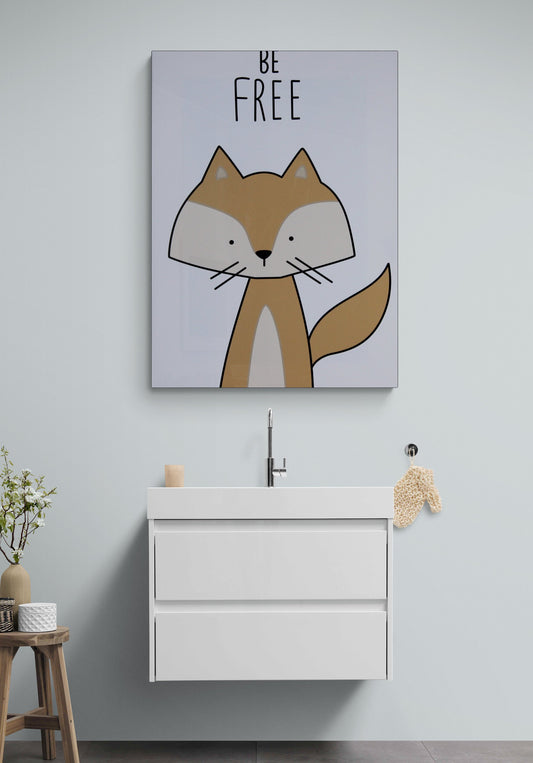 Wall decor, Nursery, canvas print, home decor. "Be free” fox - Classy Canvas Designs