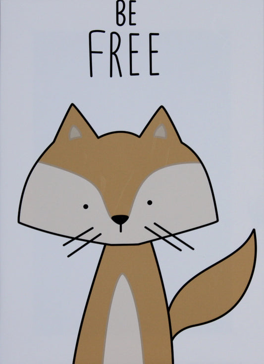 Wall decor, Nursery, canvas print, home decor. "Be free” fox - Classy Canvas Designs